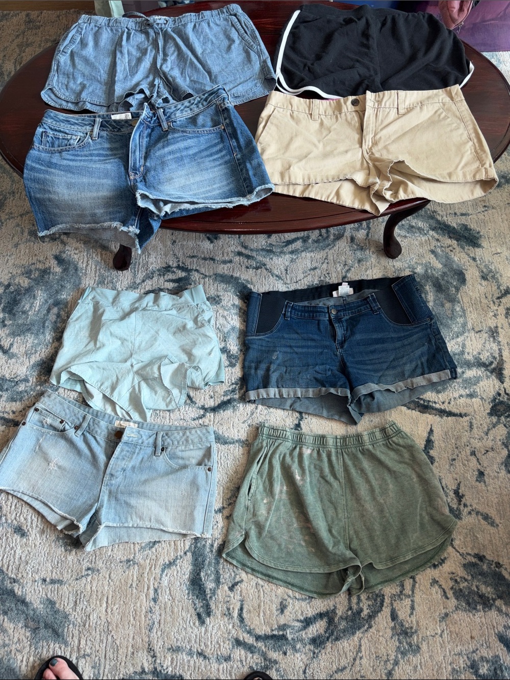 2.1 Denim Women’s Shorts Bundle - Blue, Black, Tan, Green, Light Blue
